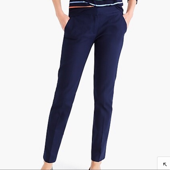 NWT J. Crew Straight Leg Pants Navy Blue Size 4 - Picture 1 of 5